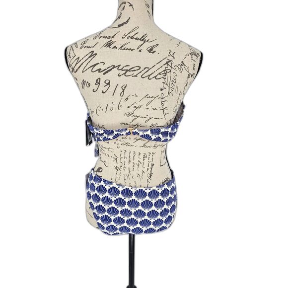 Kate Spade NY Shells Two Piece Bandeau and Bikini Set XL/L - Picture 5 of 16
